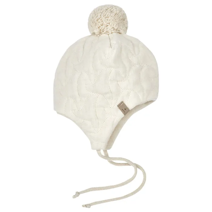 1+ In The Family Baby Belinda Quilted Hat Ecru Cream