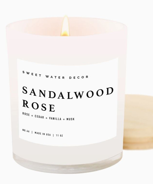 11oz Soy Candle - Sandalwood Rose