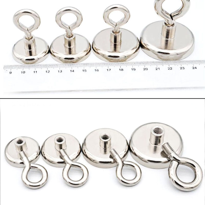 1PC Super Strong Neodymium Magnet Pot Fishing Salvage Hook Searcher