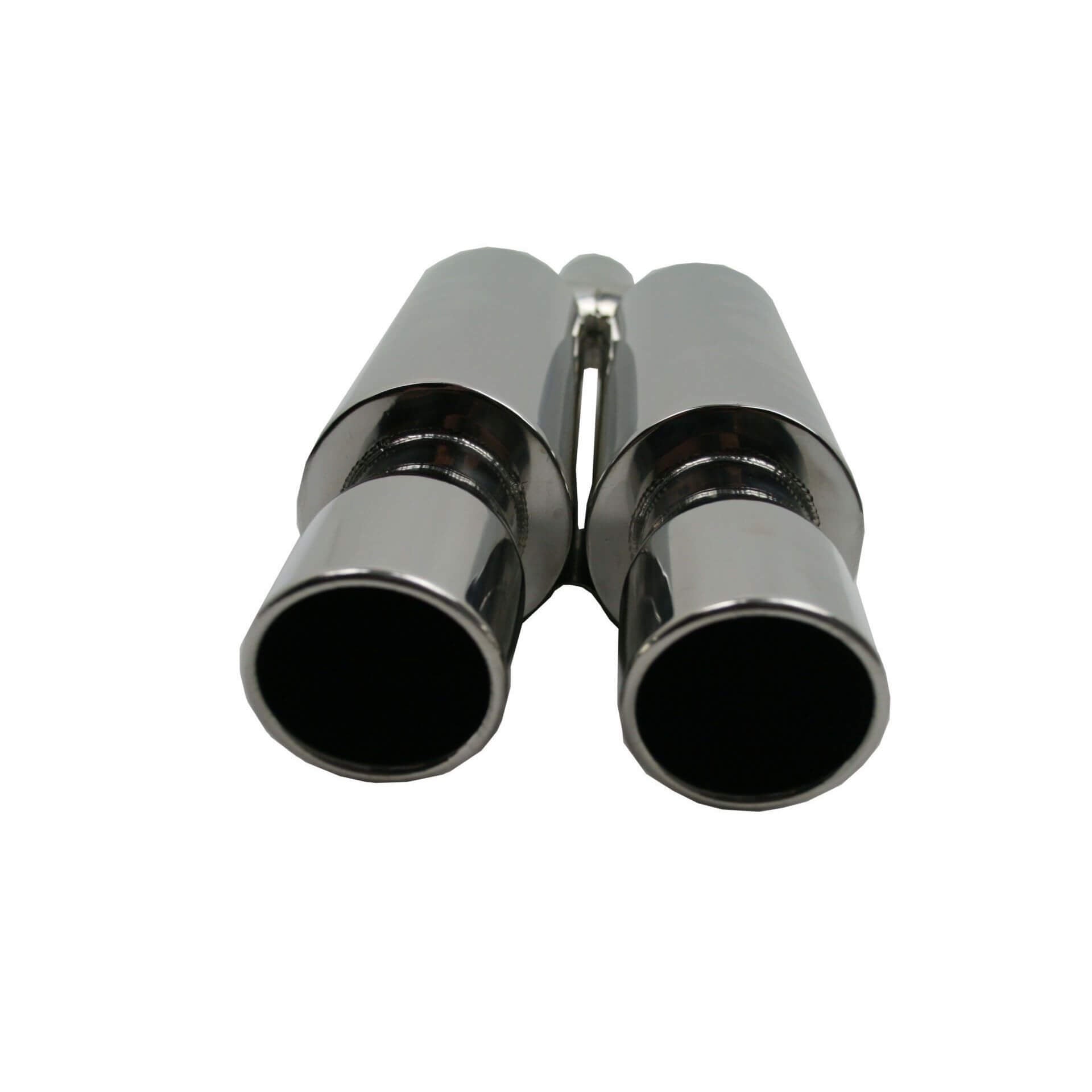 3 Inch Diameter Long Stainless Steel Twin Exit Exhaust Tip Silencer