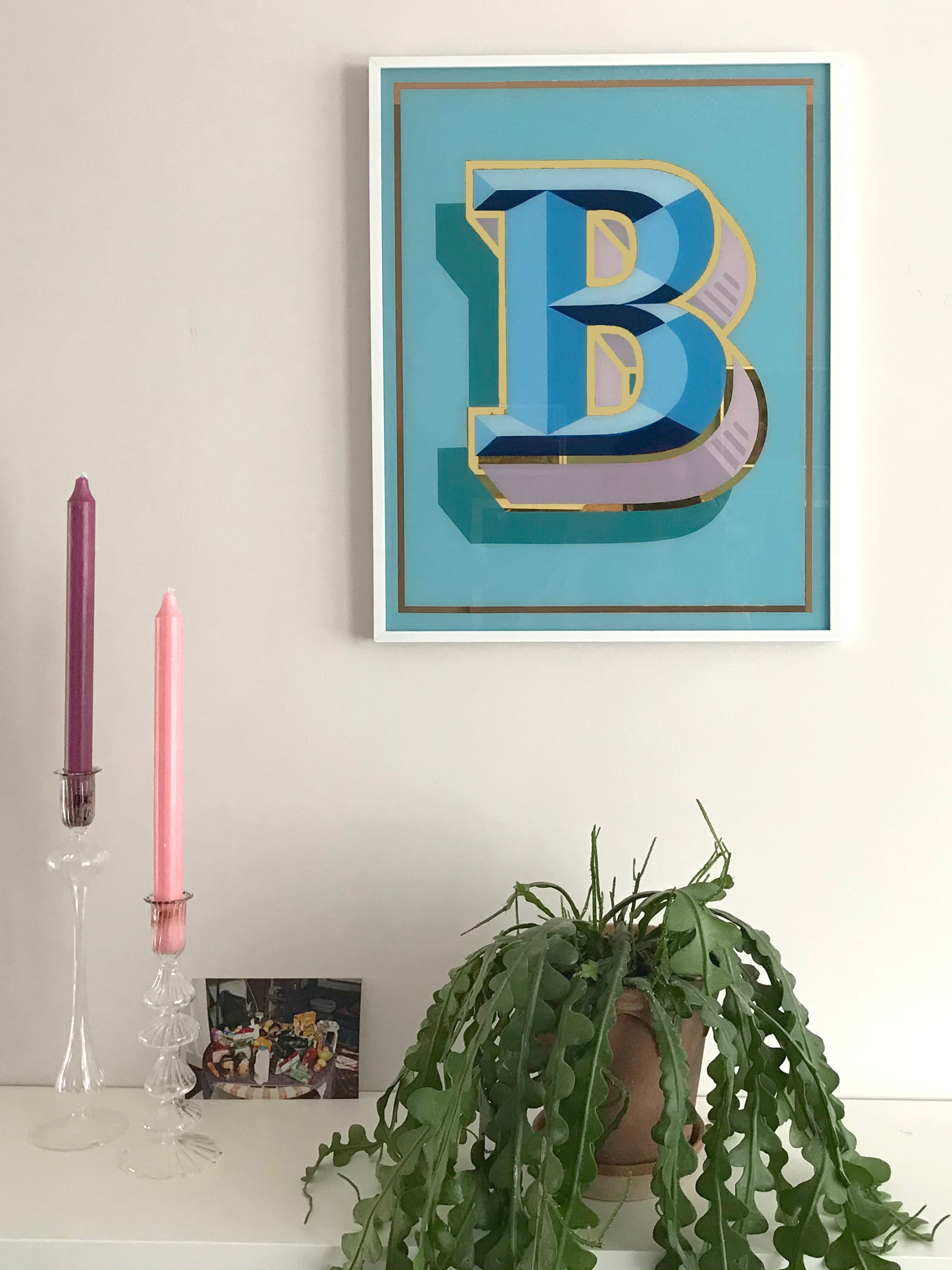 A-Z ANY LETTER -  ENAMEL GLASS PAINTING