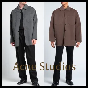 Acne Studios  |Unisex Wool Street Style Long Sleeves Plain Logo Designers