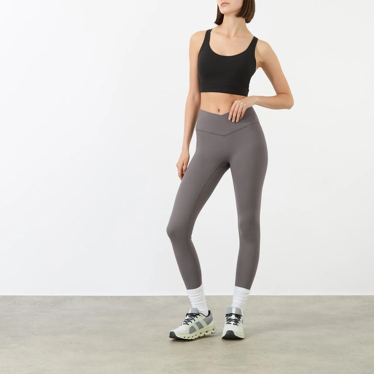 ADANOLA Ultimate Wrap Over Leggings - Dark Grey