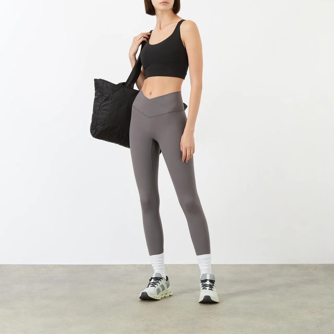 ADANOLA Ultimate Wrap Over Leggings - Dark Grey