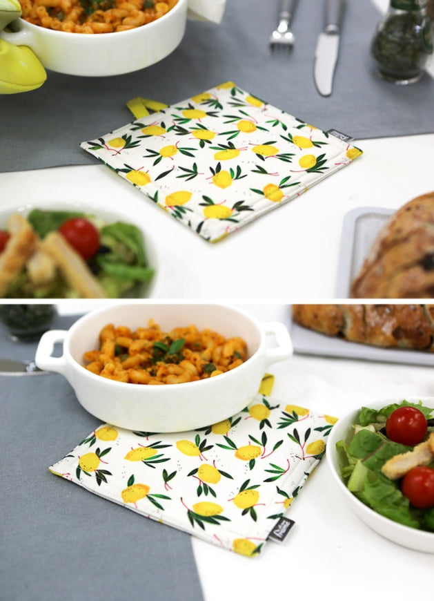 All New Frame Lemon Yellow Kitchen Trivets Mats Decoration Hot Pot Stand Potholder Stylish Coasters Housewarming Gift