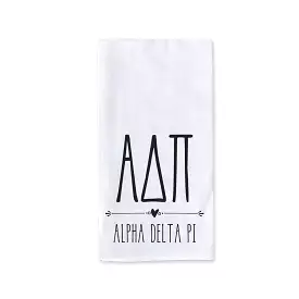 Alpha Delta Pi Sorority Kitchen Towel with Boho Design