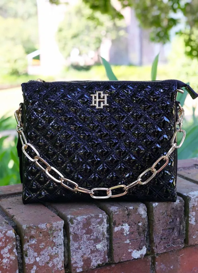 Ariana Crossbody Black Patent SQ