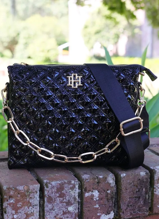 Ariana Crossbody Black Patent SQ