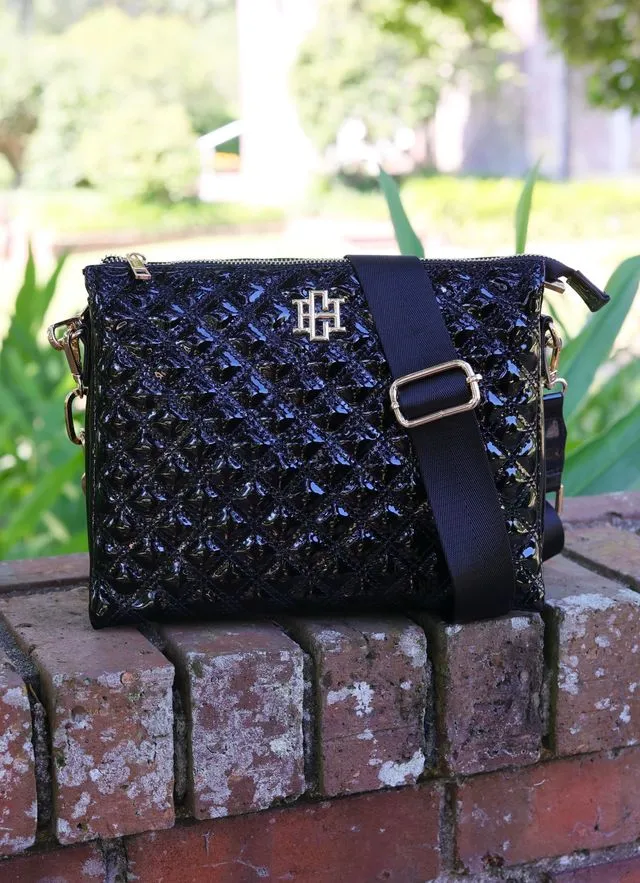 Ariana Crossbody Black Patent SQ