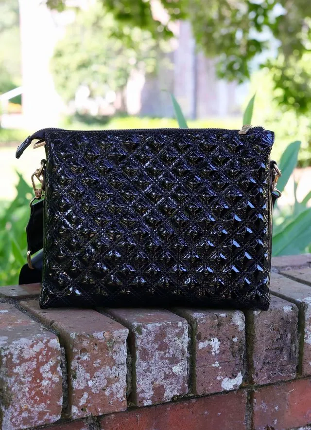 Ariana Crossbody Black Patent SQ