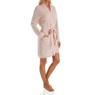 Arlotta Cashmere Short Wrap Robe in Mouline Pink 