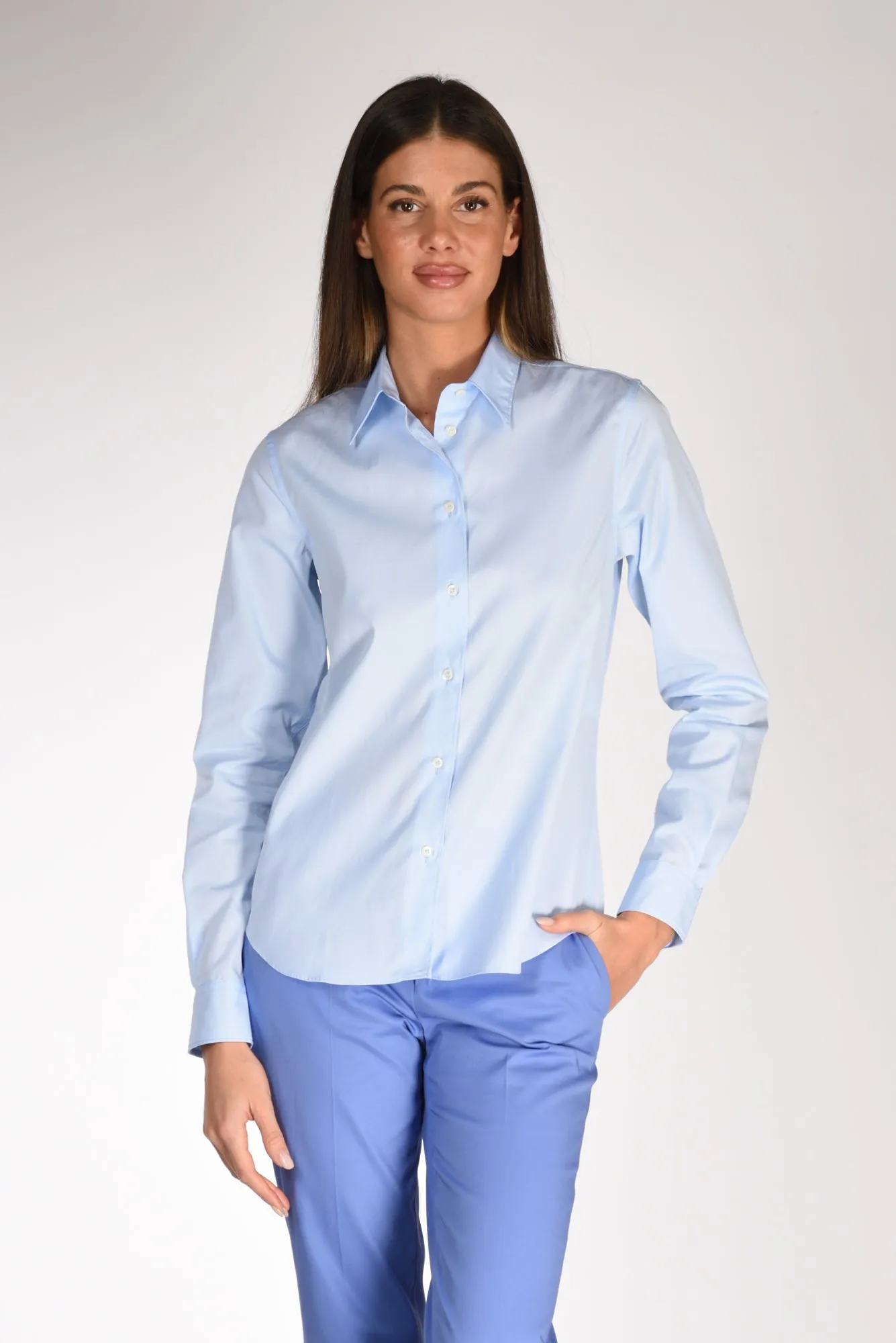 Aspesi Camicia Colletto Azzurro Donna