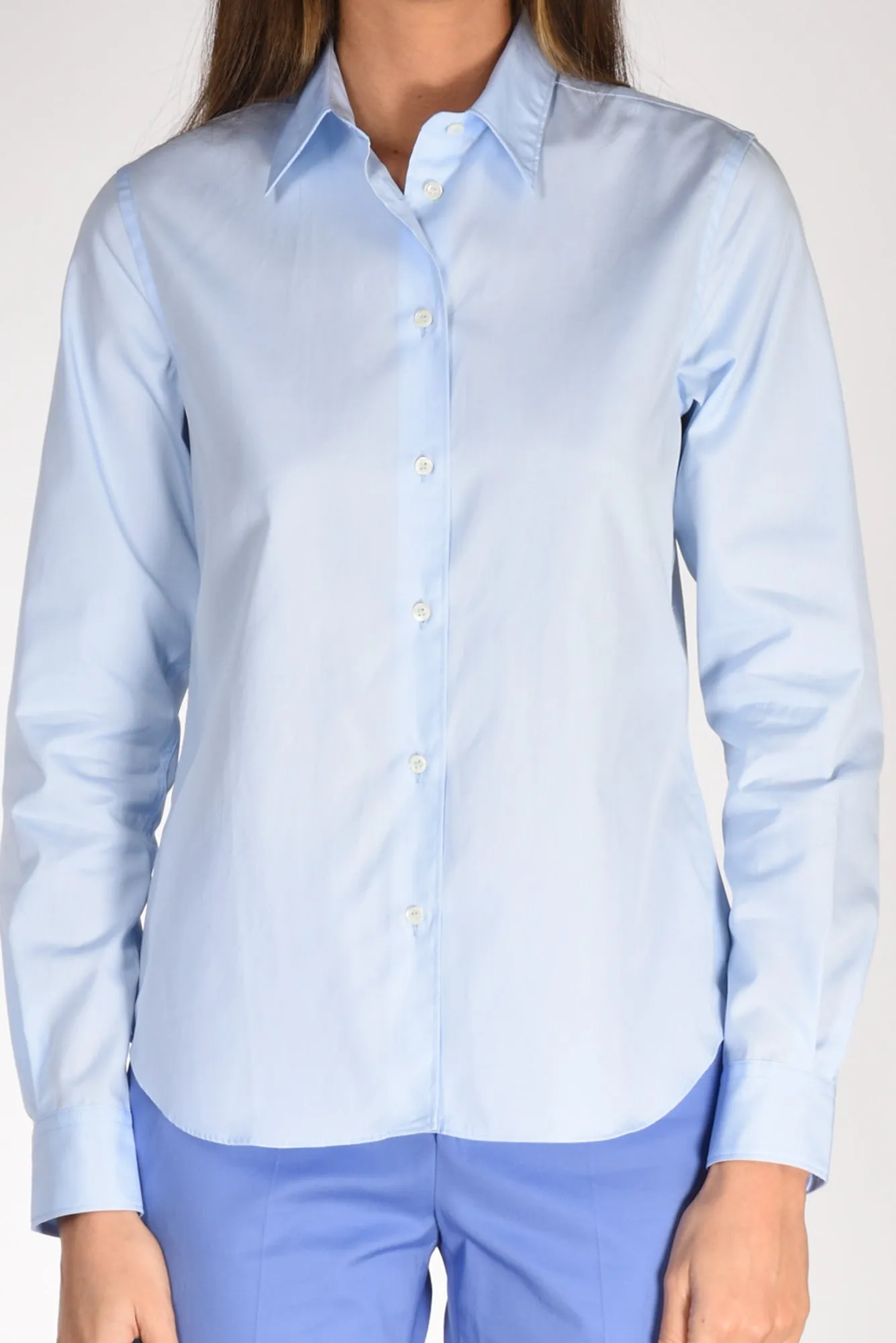 Aspesi Camicia Colletto Azzurro Donna