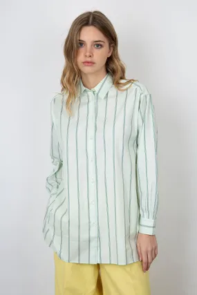 Aspesi Camicia Righe Cotone Verde