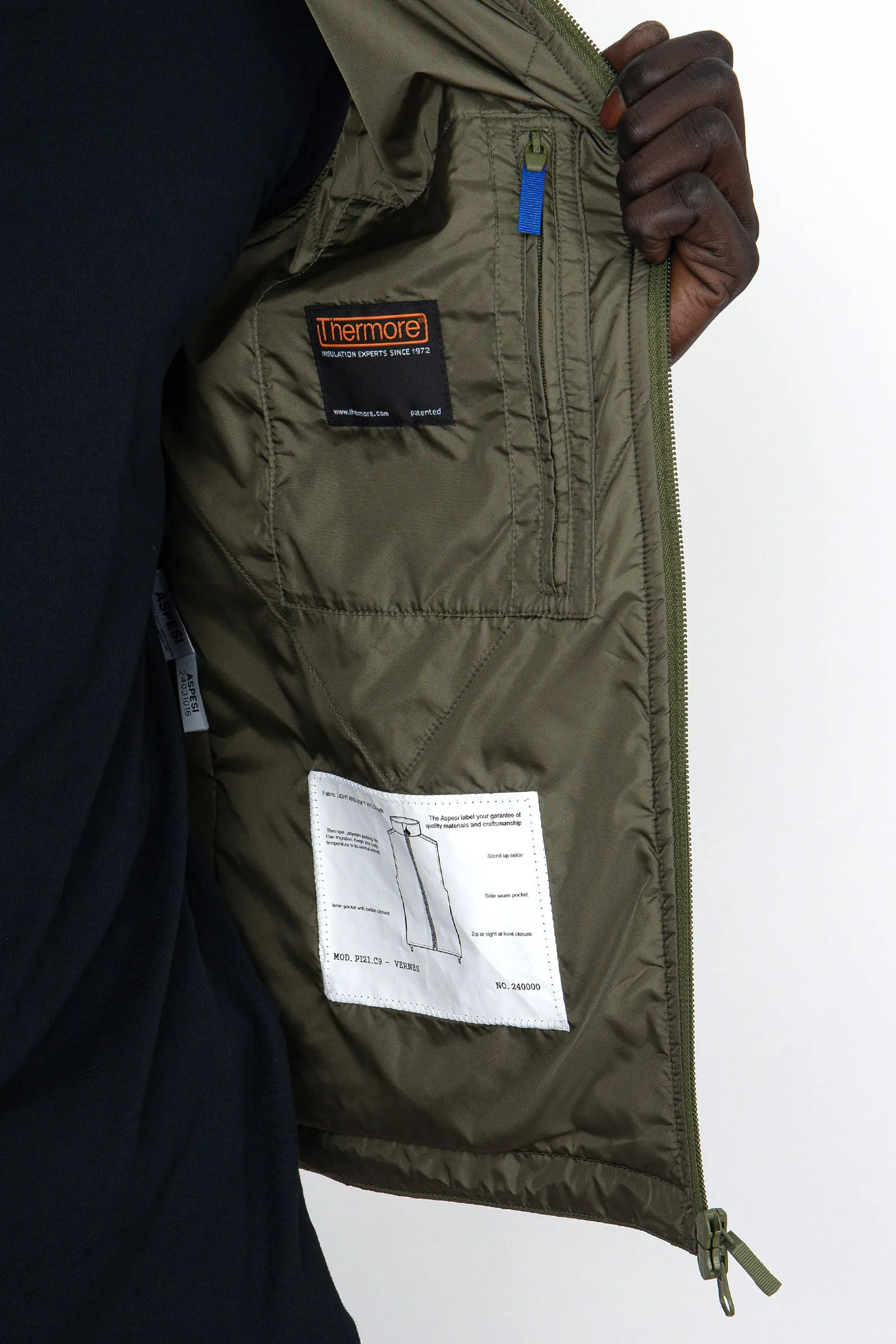 Aspesi Gilet Vernes  Verde Militare