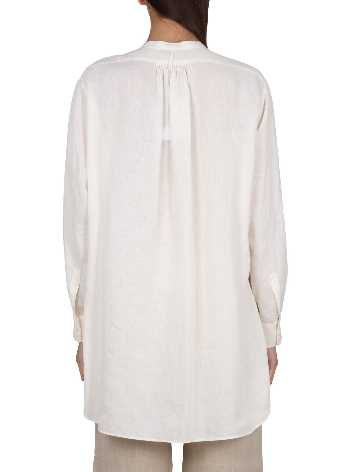 ASPESI    LINEN TWILL TUNIC SHIRT