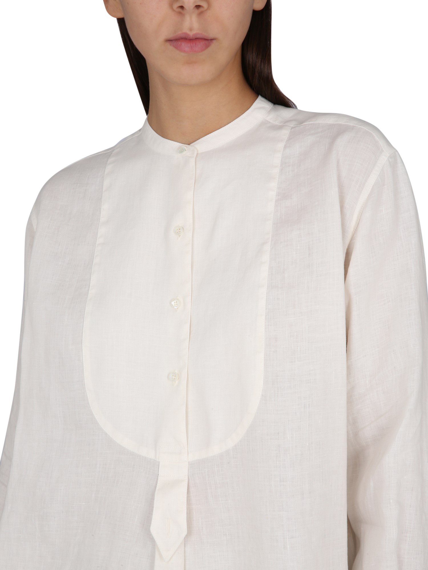 ASPESI    LINEN TWILL TUNIC SHIRT