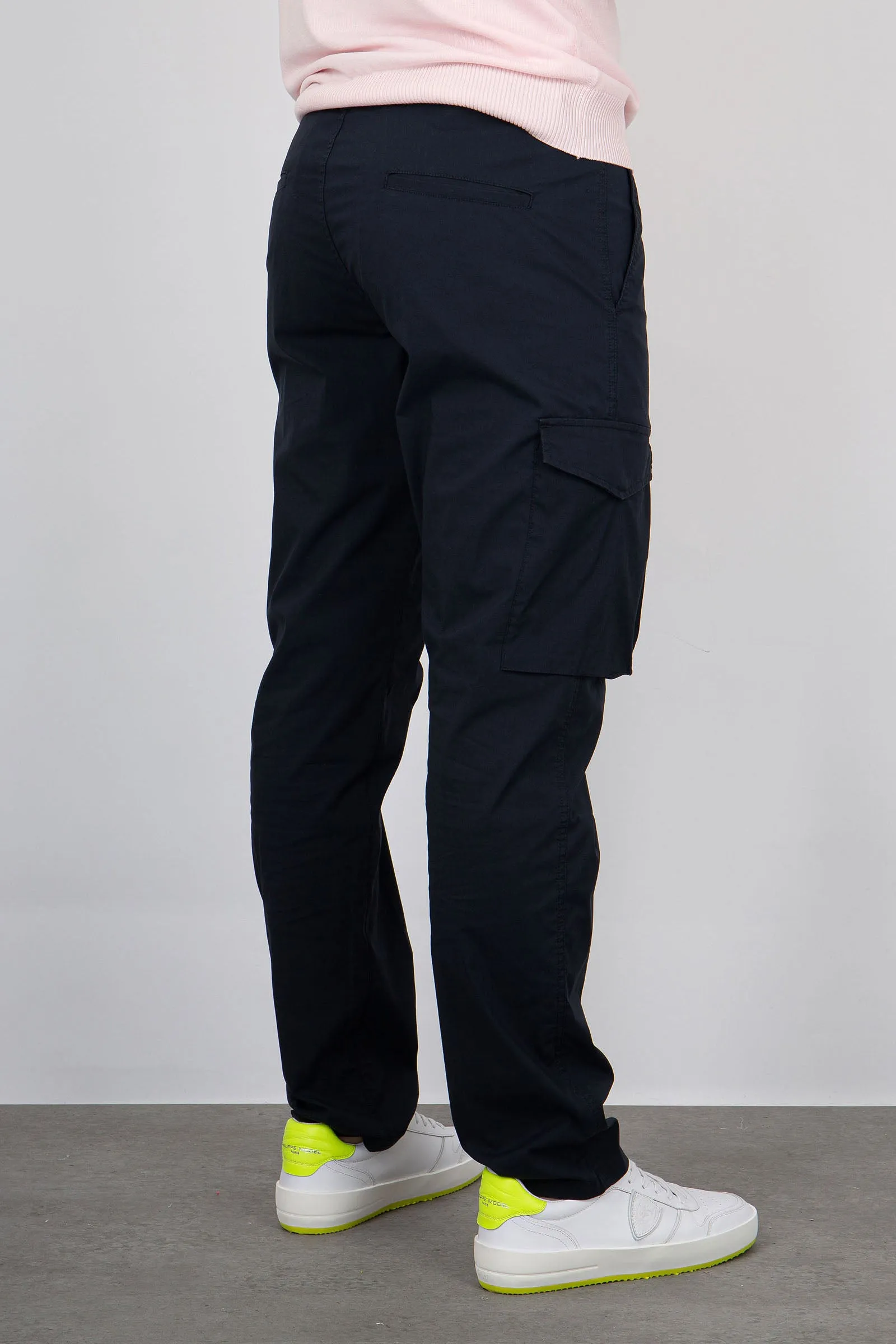 Aspesi Pantalone Cargo Fieldpant Cotone/Nylon Blu Navy