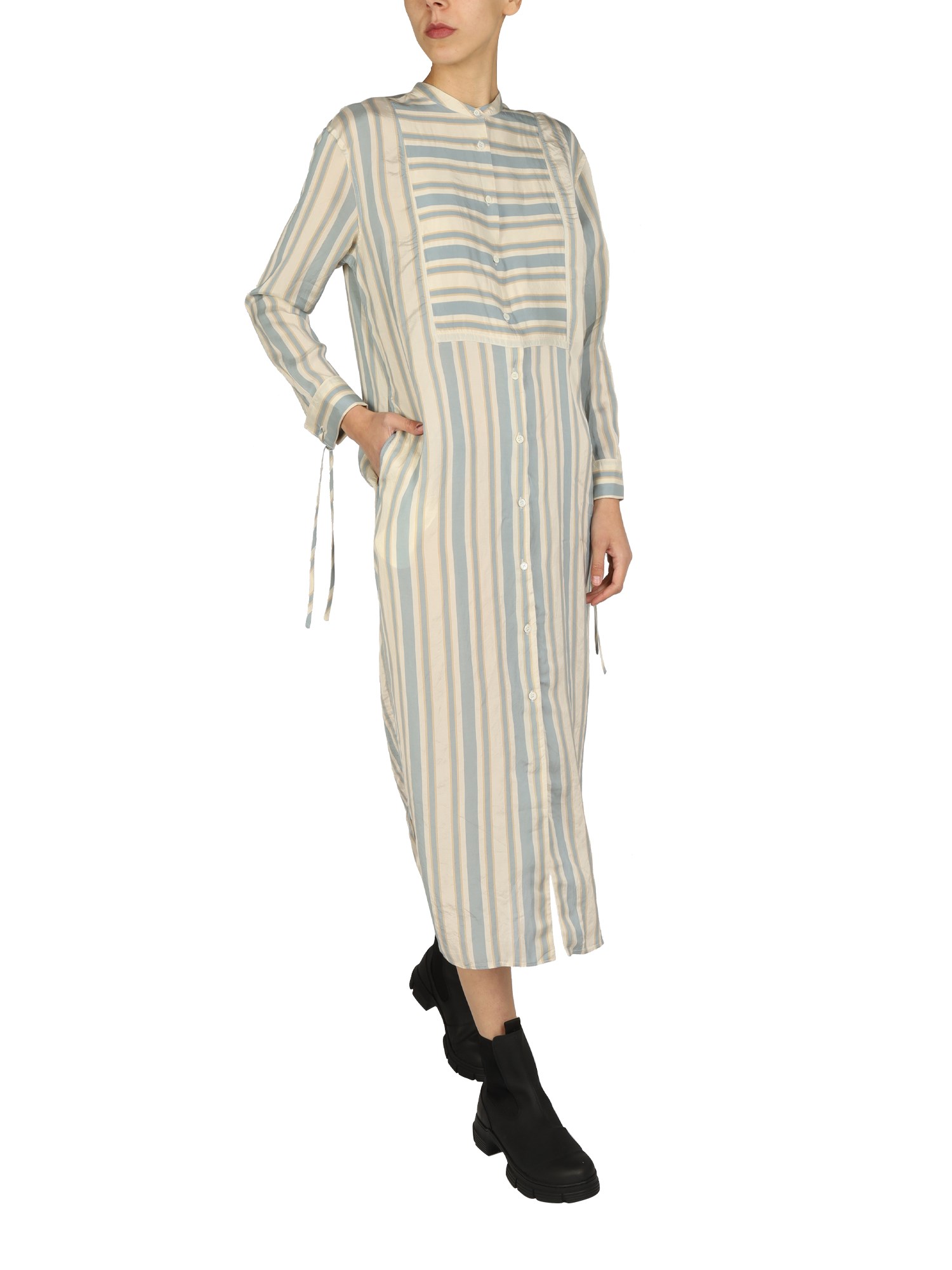 ASPESI    SILK AND VISCOSE SHIRT DRESS