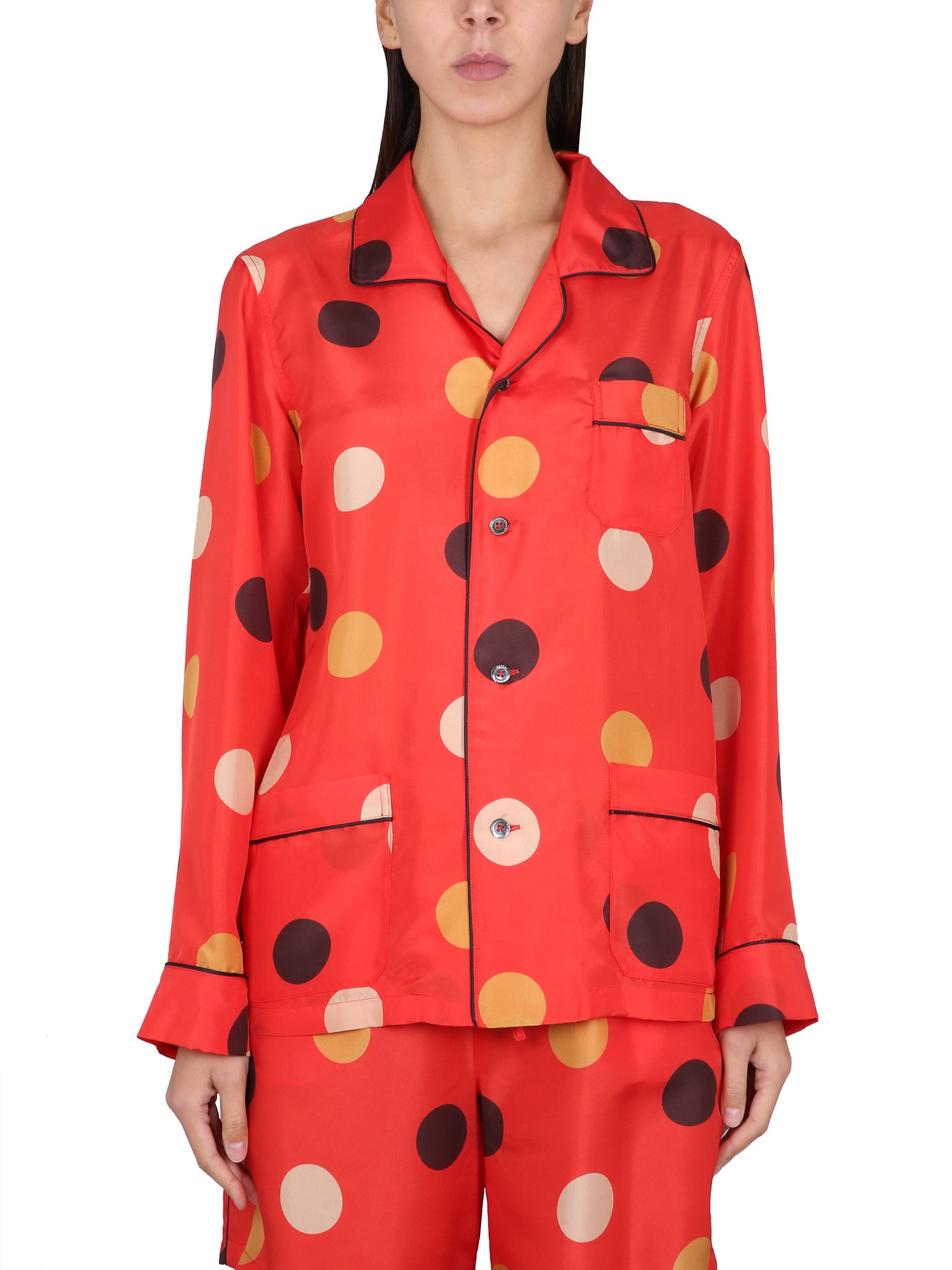 ASPESI    SILK POLKA DOT SHIRT