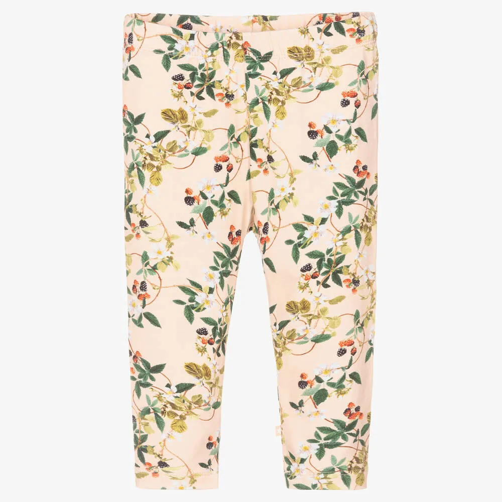 Baby Girls Pink Vines Leggings