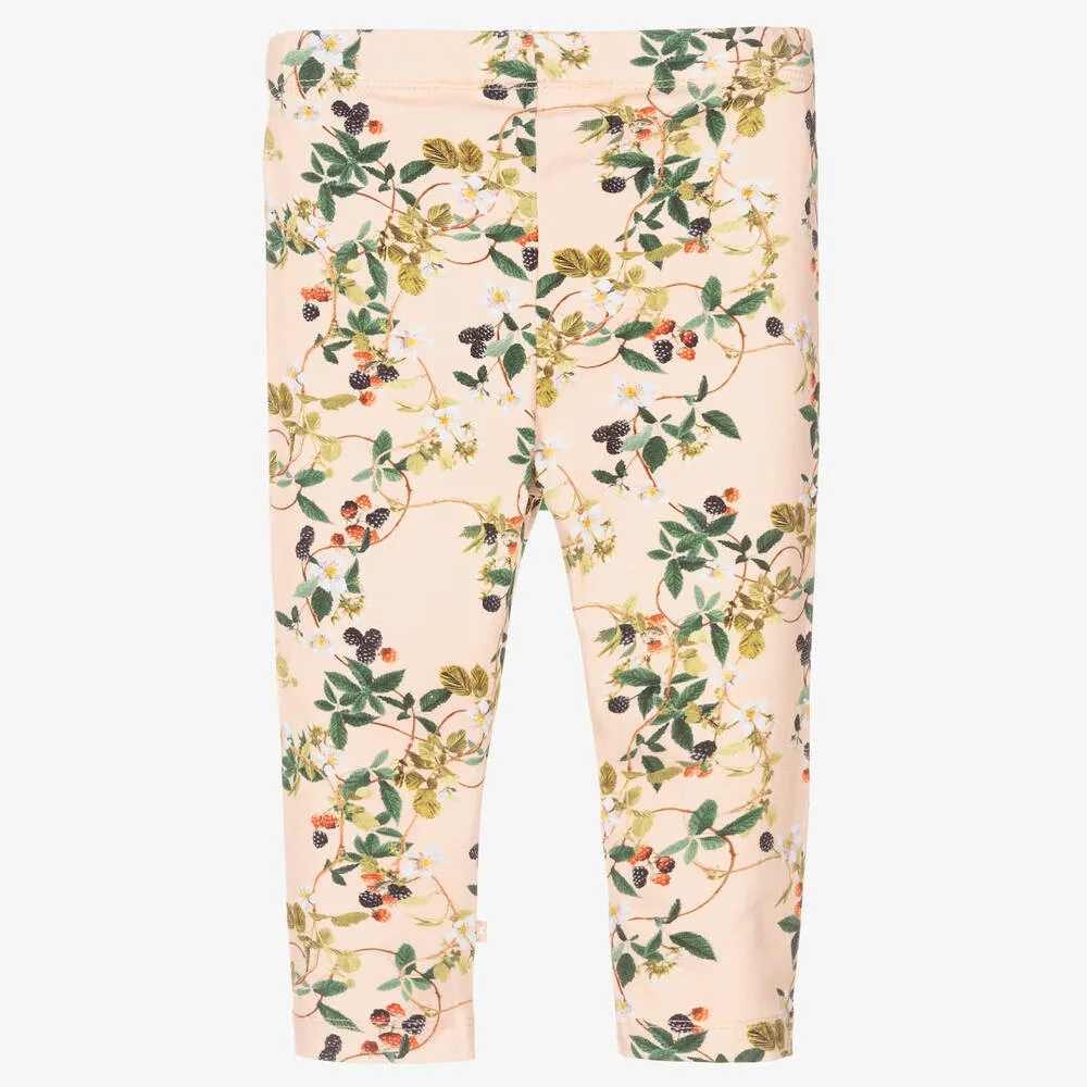 Baby Girls Pink Vines Leggings