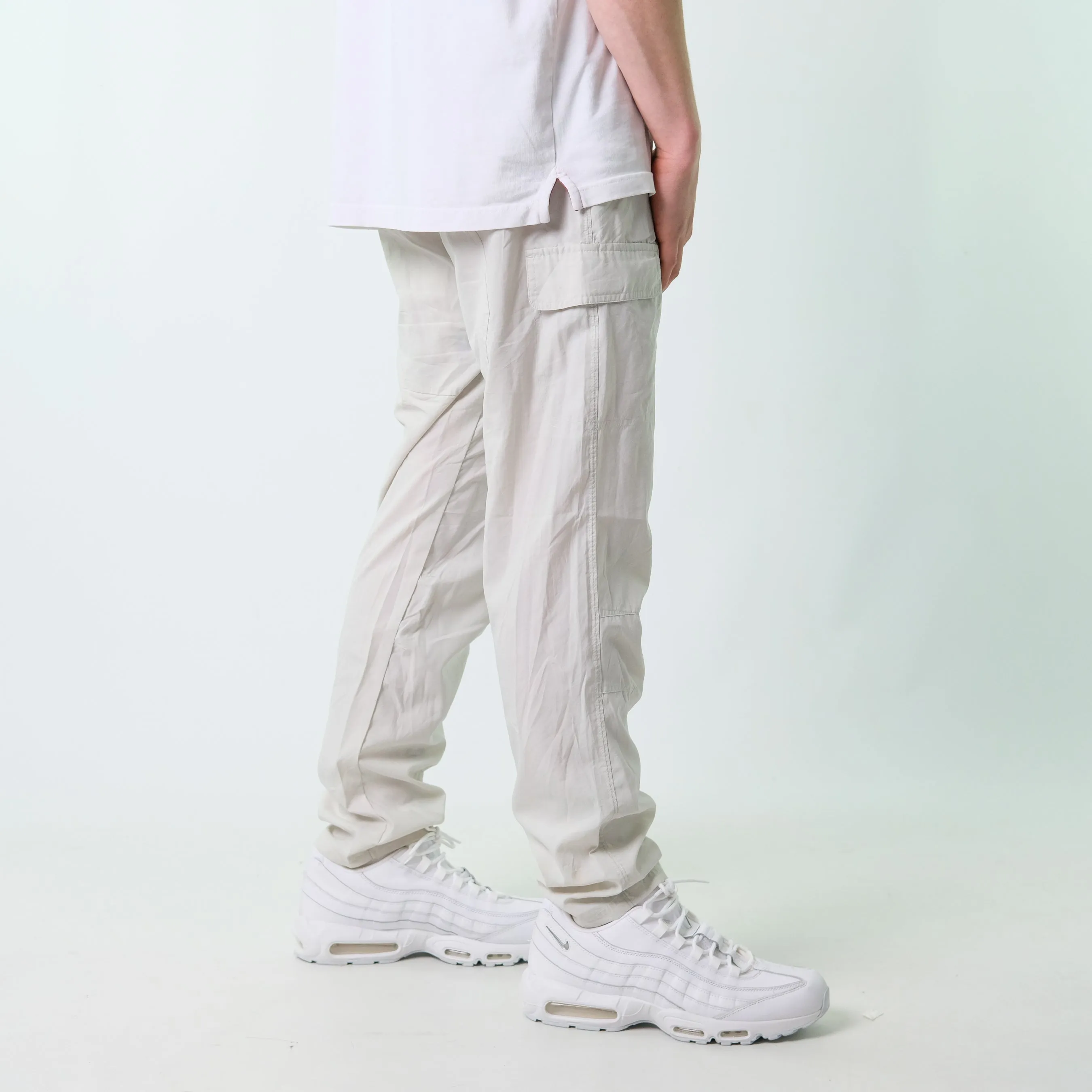 Beige y2ks Nike Tracksuit Bottoms  Baggy Pants (38x32)