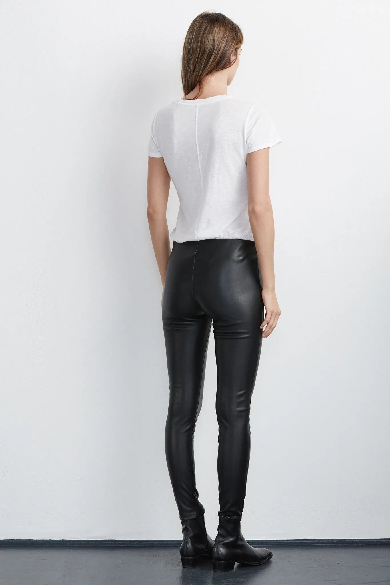 BERDINE FAUX LEATHER LEGGINGS IN BLACK