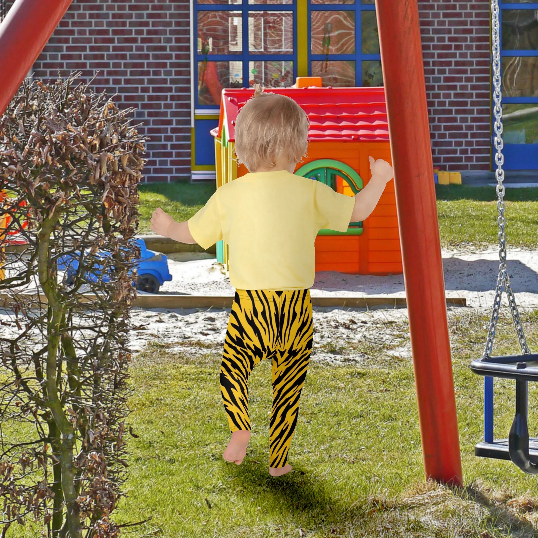 Black and Gold Tiger Stripes Kids' Leggings