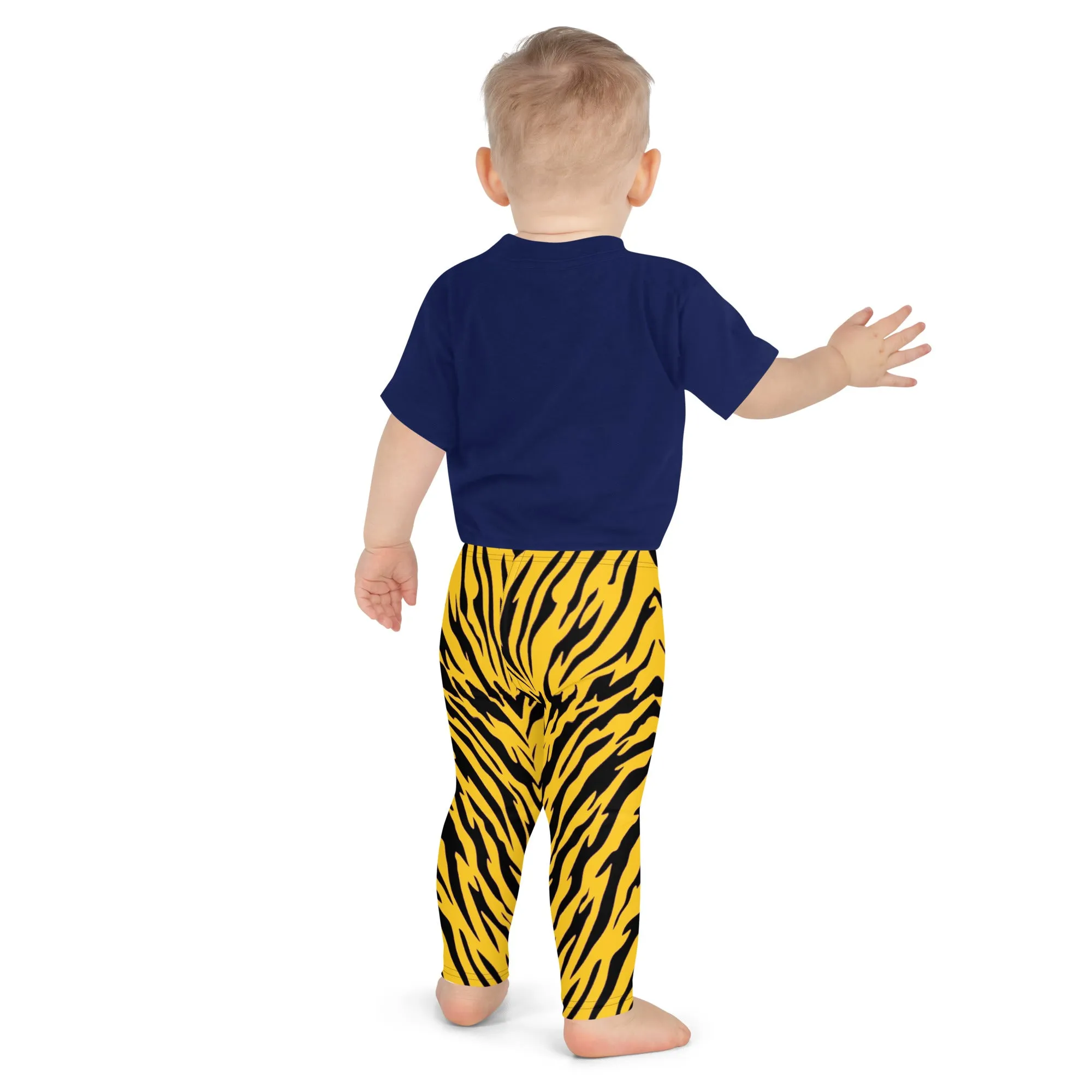 Black and Gold Tiger Stripes Kids' Leggings