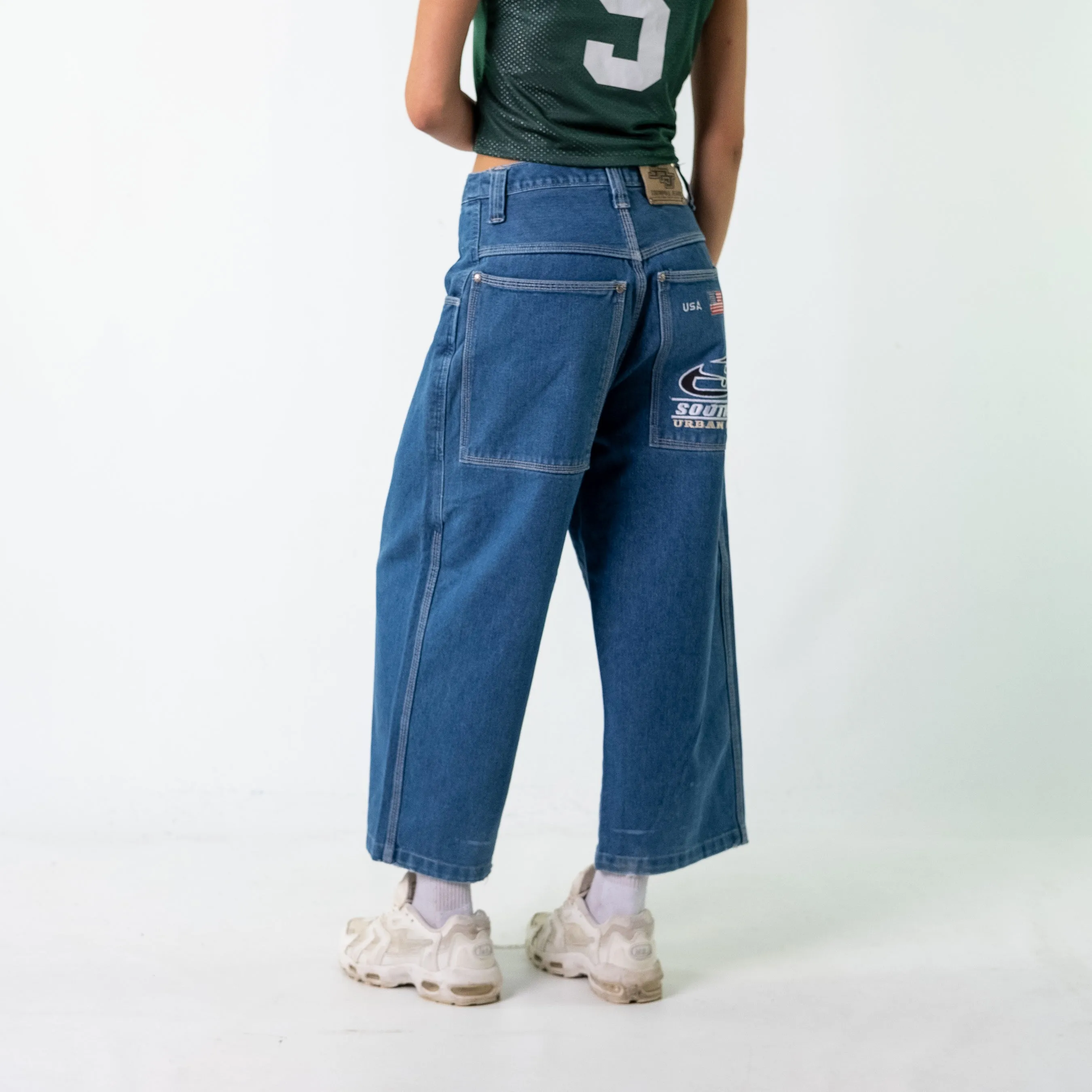 Blue 90s Southpole Denim Hip Hop Jeans Baggy Pants (28)