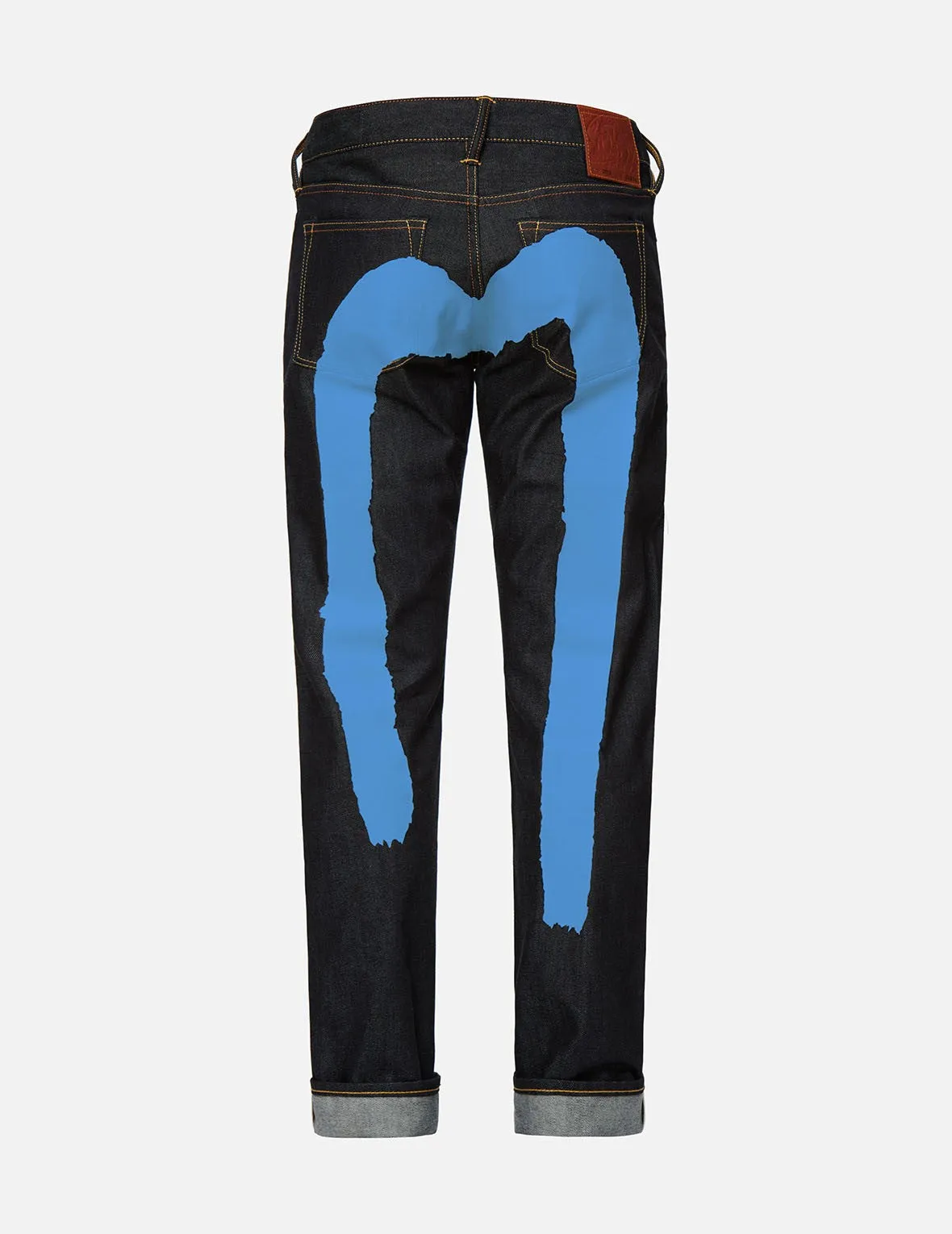 Blue Brushstroke Daicock Slim Cropped-fit  Jeans