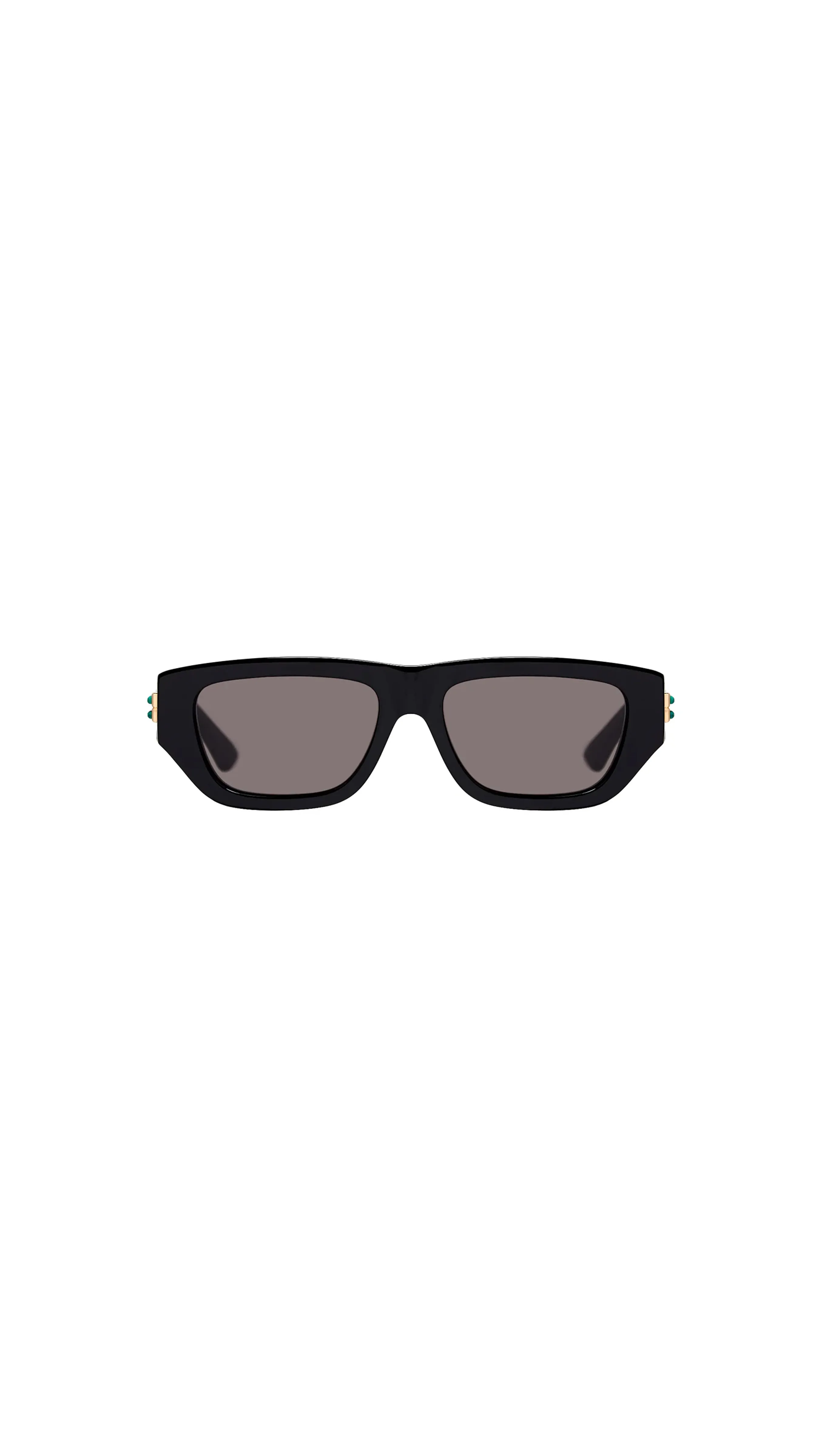 Bolt Recycled Acetate Rectangular Sunglasses - Black