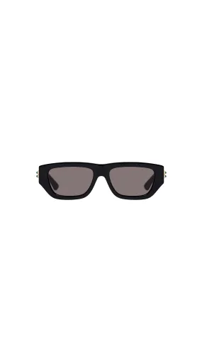 Bolt Recycled Acetate Rectangular Sunglasses - Black