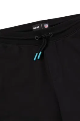 BOSS x NFL cotton-terry tracksuit bottoms with collaborative branding