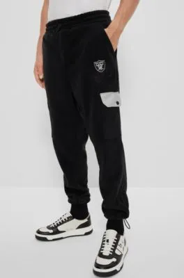  BOSS x NFL fleece tracksuit bottoms with collaborative branding