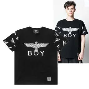 BOY LONDON  |Unisex Studded Street Style U-Neck Cropped Cotton Fringes