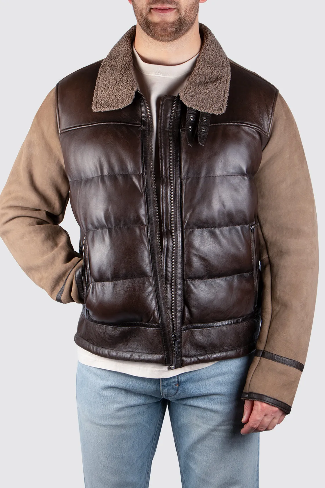 Bugatti Leather Jacket Brown