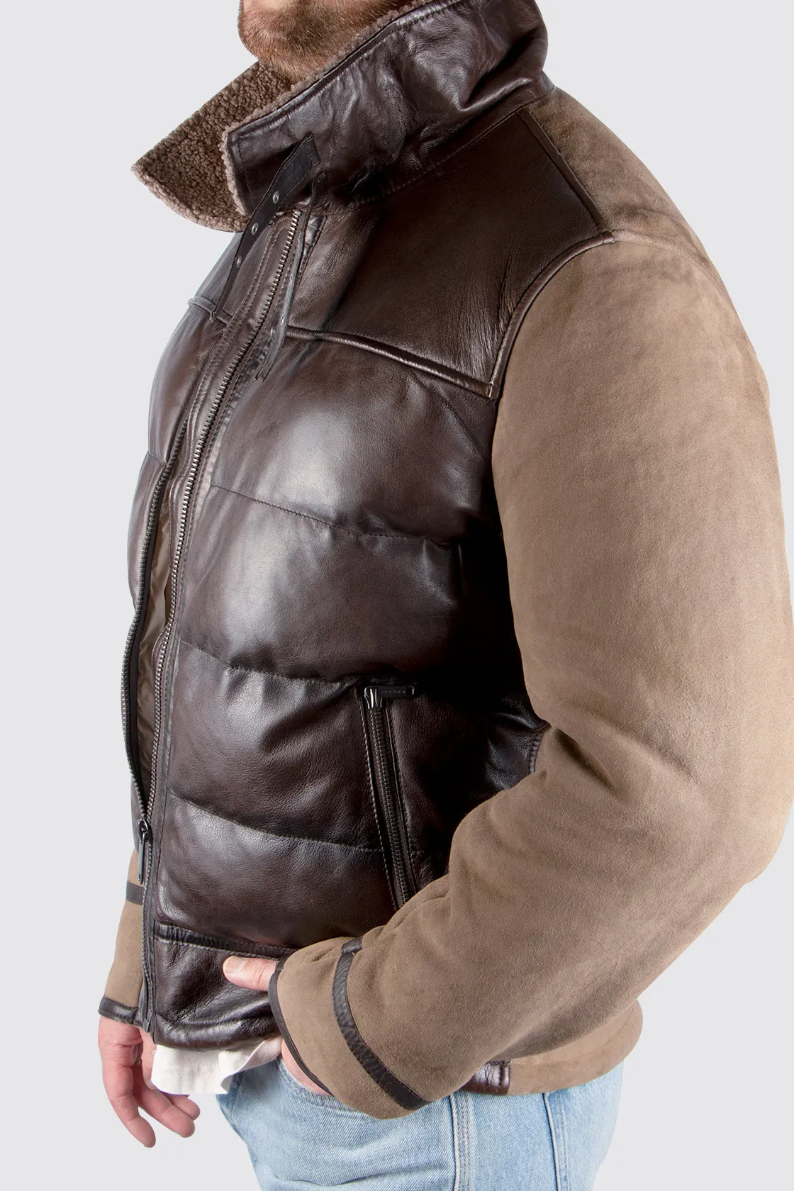 Bugatti Leather Jacket Brown