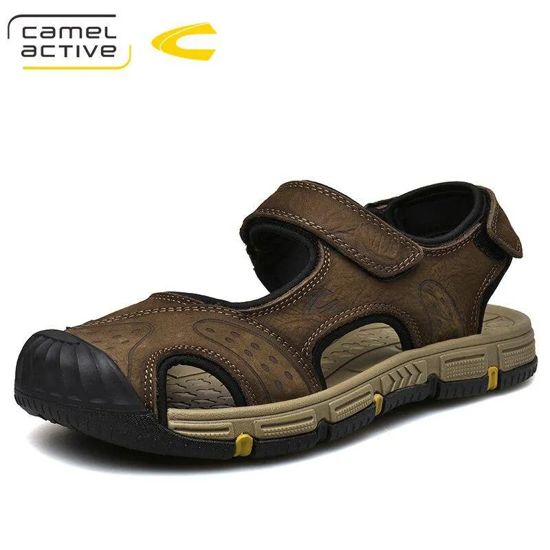 Camel Active Genuine Leather Quick-Drying Sandals Summer Casual Anti-Slippery Outdoor Sandals 19363