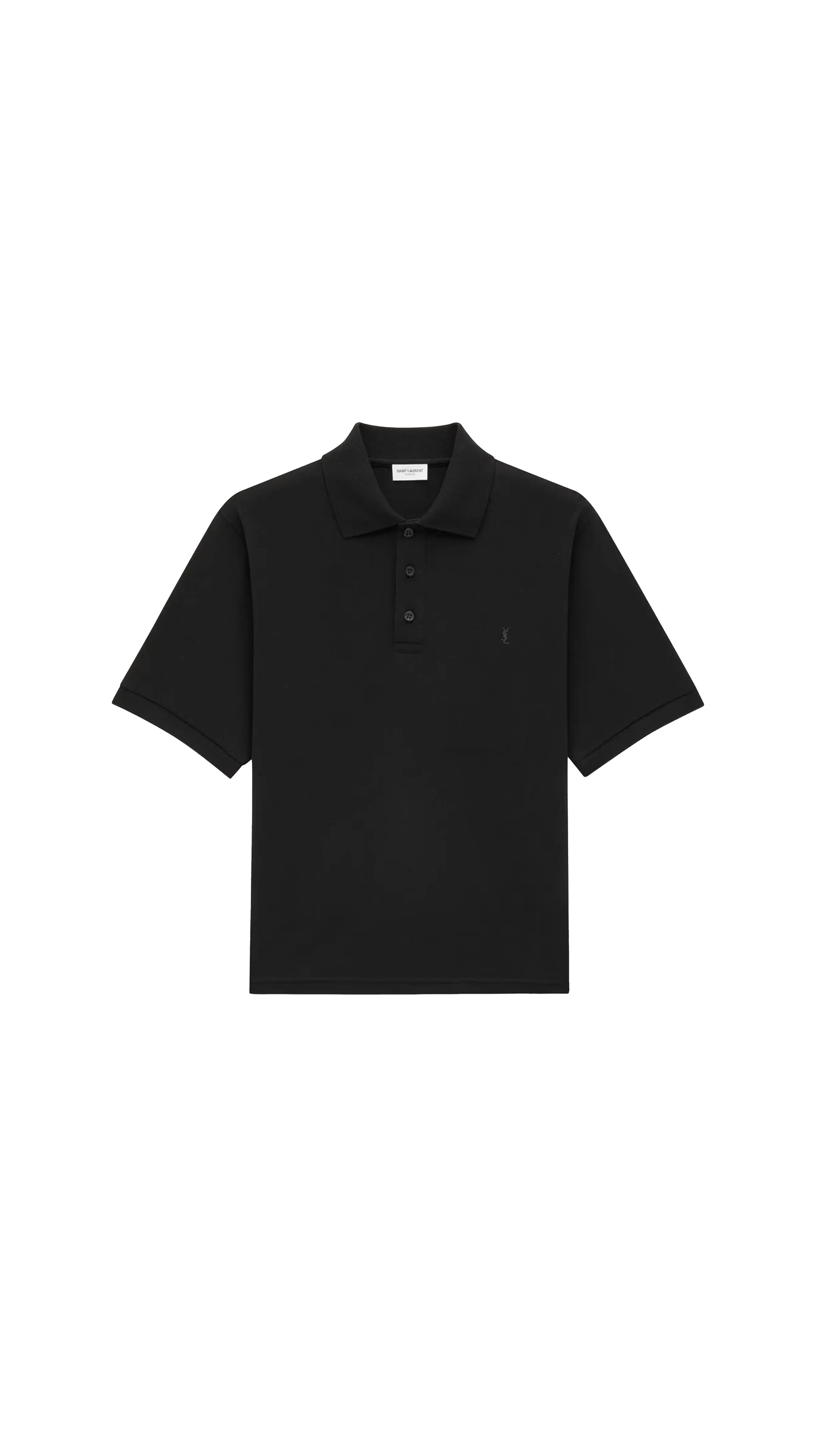 Cassandre Polo Shirt In Piqué - Black