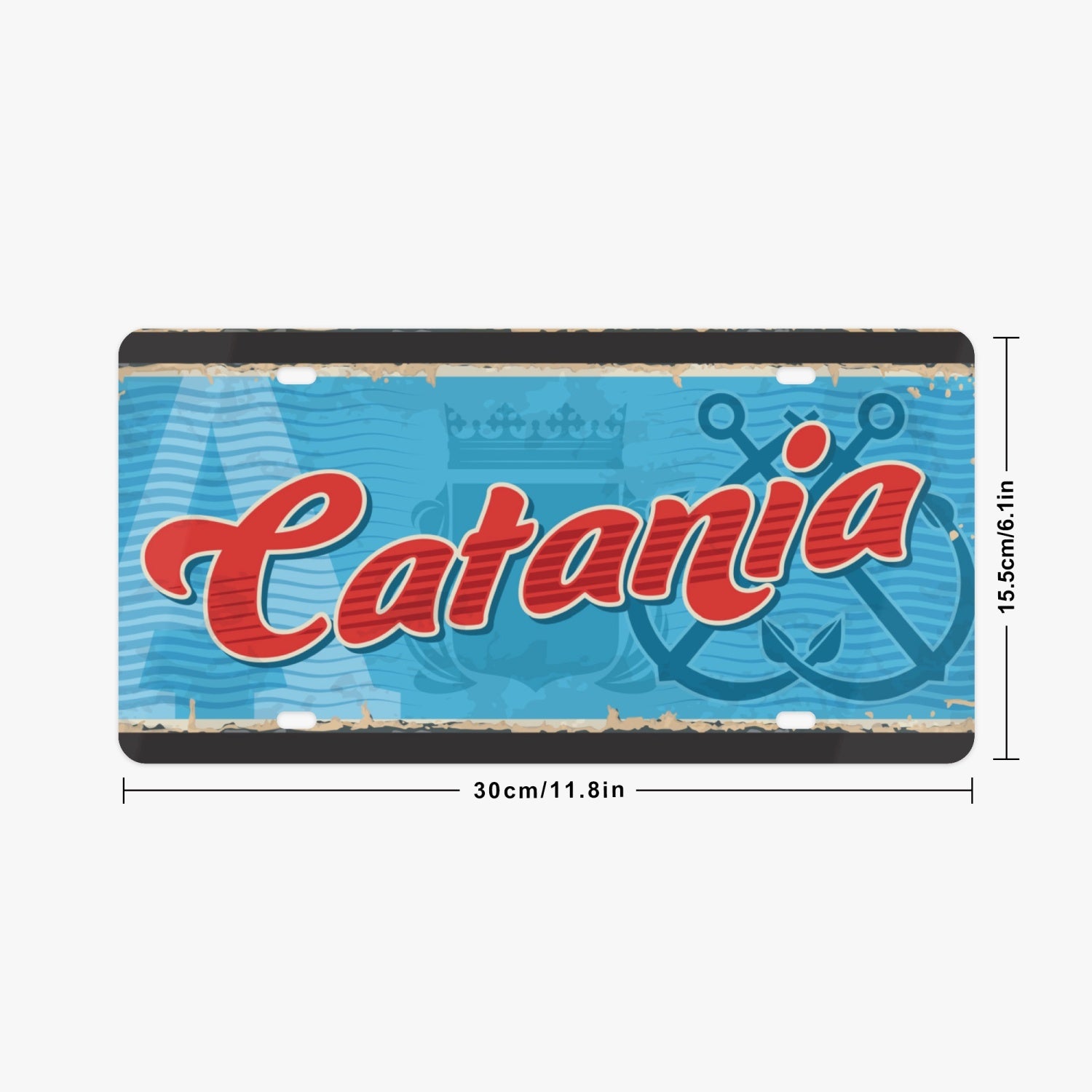 Catania License Plate Italian Style