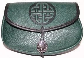 Celtic Circle Leather Belt Pouch (Wide)