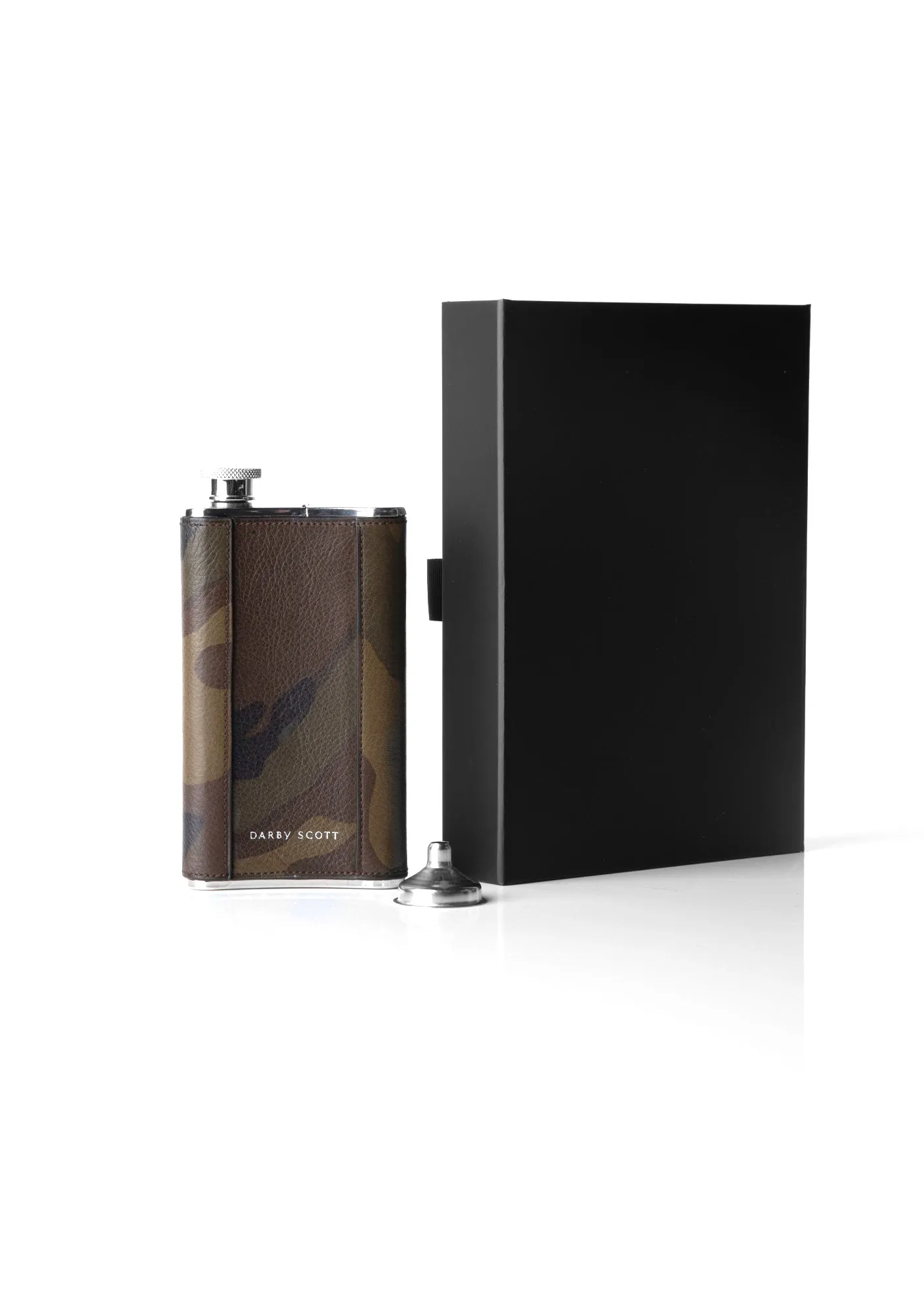 Combination Flask, 4 Oz, Camouflage Leather