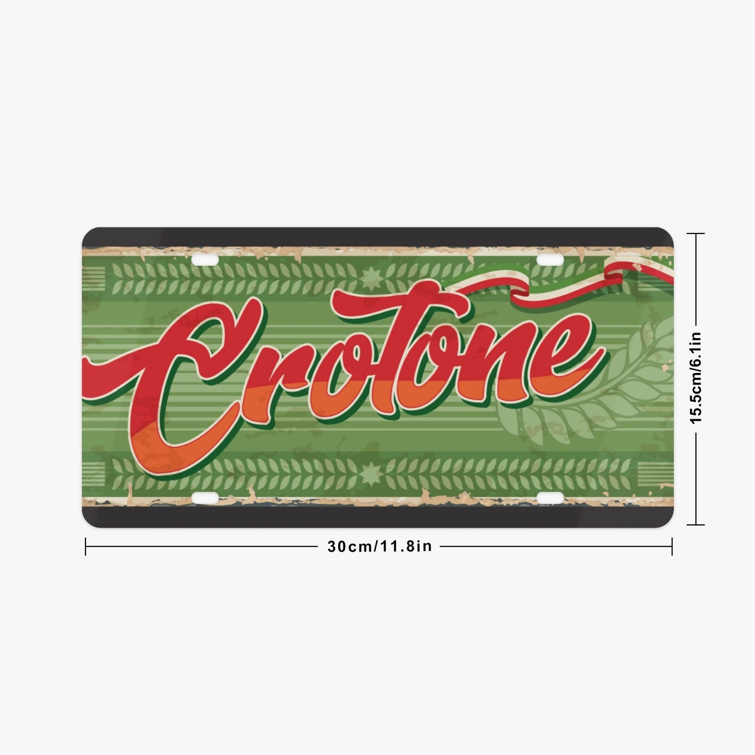 Crotone License Plate Italian Style