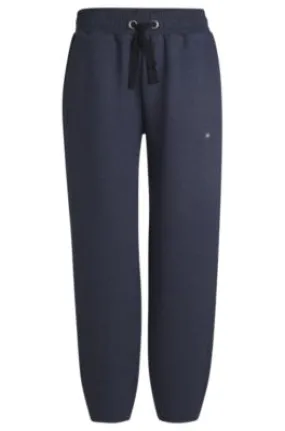 Cuffed tracksuit bottoms in melange cotton