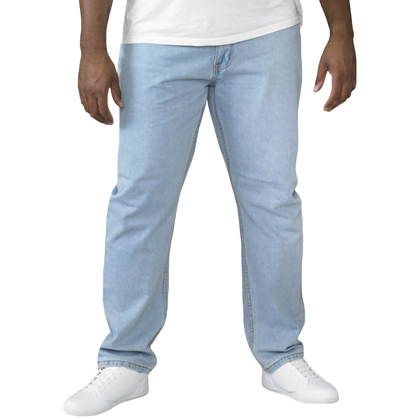 D555 Rockford Mens Comfort Fit Big & Tall Kingsize Jeans - Bleach