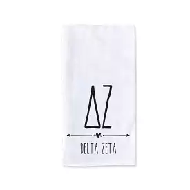 Delta Zeta Sorority Kitchen Towel with Boho Design