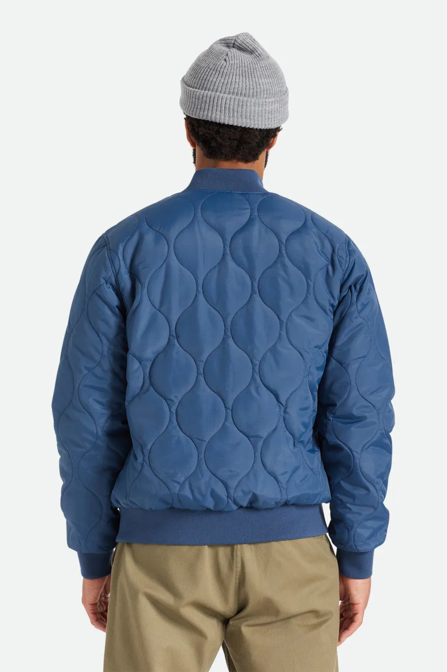 Dillinger Quilted Bomber Jacket - Moonlit Ocean