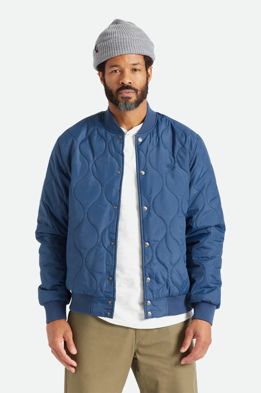 Dillinger Quilted Bomber Jacket - Moonlit Ocean